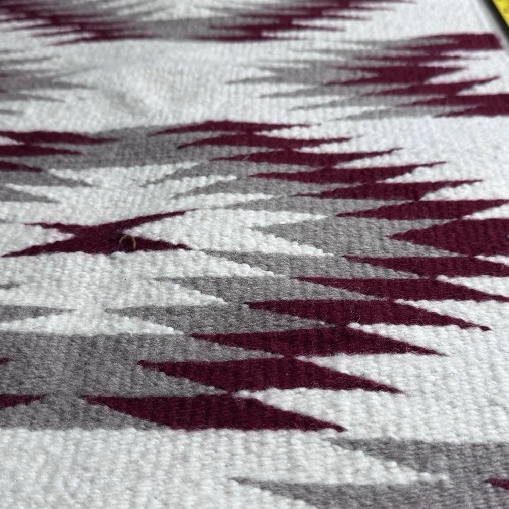 VTG Navajo Eye Dazzler Hand Woven Tapestry Gallup Throw 36